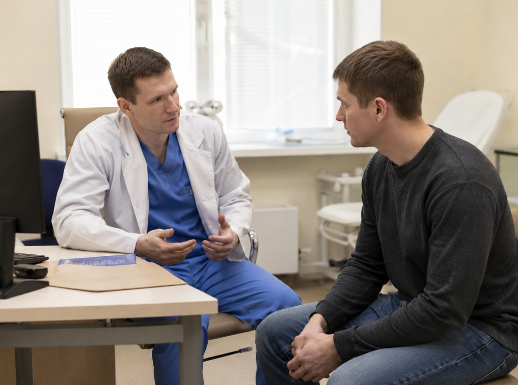 Консультация пациента с хирургом
